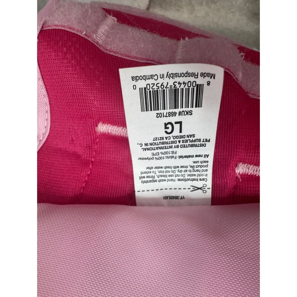 Pet Supplies Plus Pink Shark Fin Dog Life Jacket Large Reflective Safety Vest LG